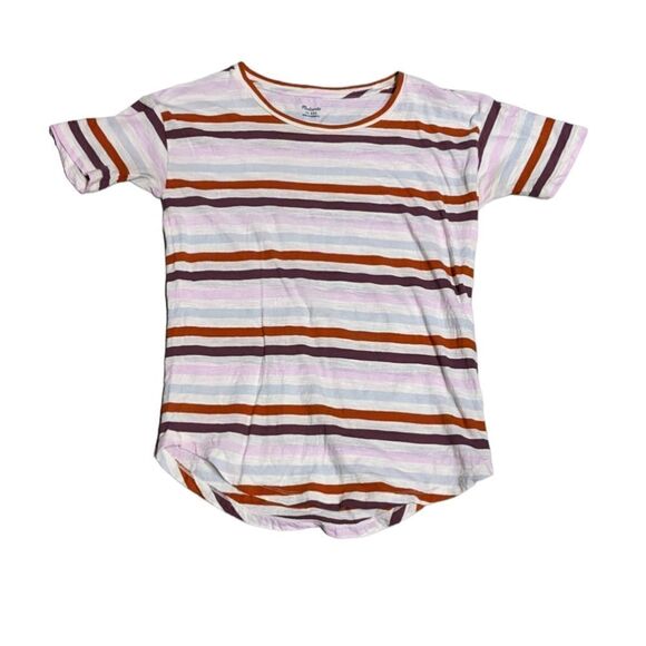 Madewell Whisper Cotton Crewneck Tee in Lennie Stripe XXS - Picture 1 of 3